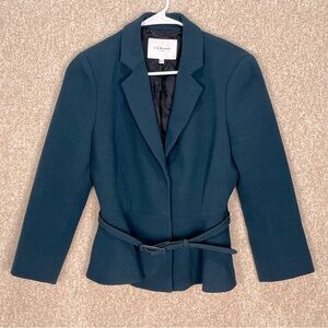 Imperfect LK Bennett London Women's belted notch blazer lined size 6 fall blazer